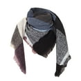 thumbnail image 1 of Prolriy Scarf for Women Fall Winter Scarves Classic Fringe Plaid Scarf Warm Blanket Shawl Scarf Womens Scarf Black, 1 of 3