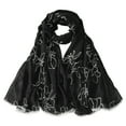 thumbnail image 1 of Prolriy Scarf for Women Fashion Cotton and Linen Scarf Scarf Printed Thin Scarf Shawl Scarf Black, 1 of 3