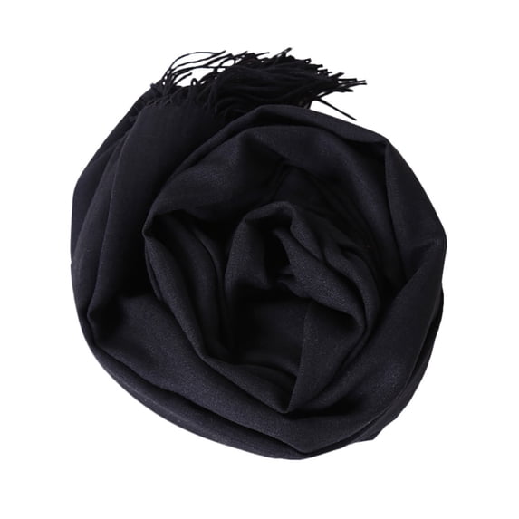 Prolriy Scarf for Women Fashion Women Autumn Solid Tassel Soft Shawl Wrap Wraps Scarf Scarves Shawl Scarf Black