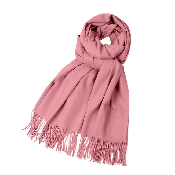 Prolriy Scarf for Women Fleece Solid Color Imitation Scarf Versatile Fleece Scarf Warm Shawl Scarves Bronze A