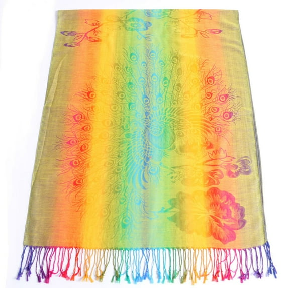 Prolriy Scarf for Women Lady Fashion Folk-Custom Retro Tassel Scarf Wrap Shawl Travel Scarves Shawl Scarf Multicolorp