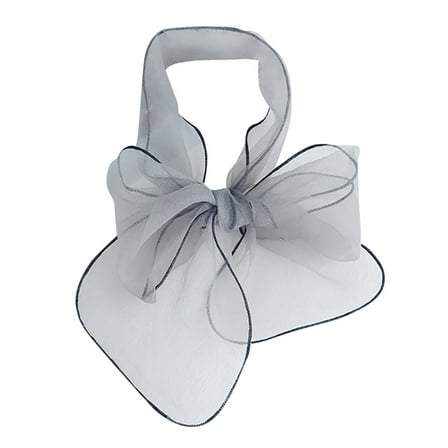 Prolriy Scarf for Women Neck Small Feel Designs Silk Head Scarf Vintage Ladies Elegant Satin Scarf Shawl Scarf Grey