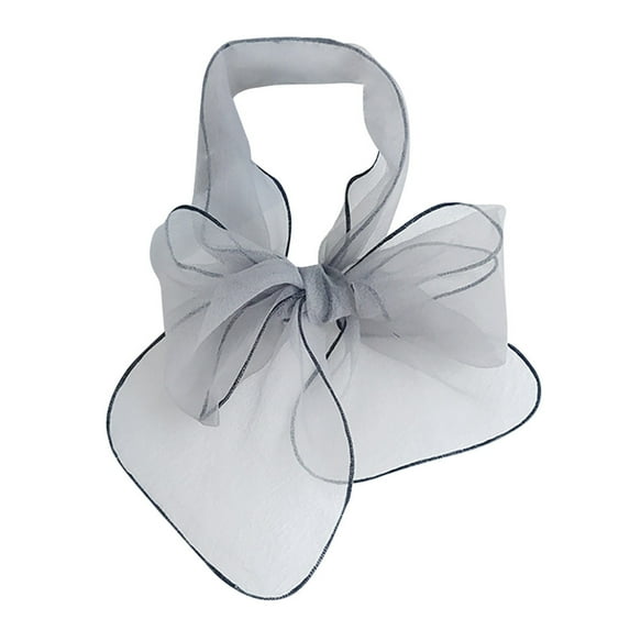 Prolriy Scarf for Women Neck Small Feel Designs Silk Head Scarf Vintage Ladies Elegant Satin Scarf Shawl Scarf Grey