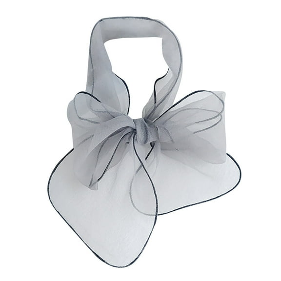 Prolriy Scarf for Women Neck Small Feel Designs Silk Head Scarf Vintage Ladies Elegant Satin Scarf Shawl Scarf Grey