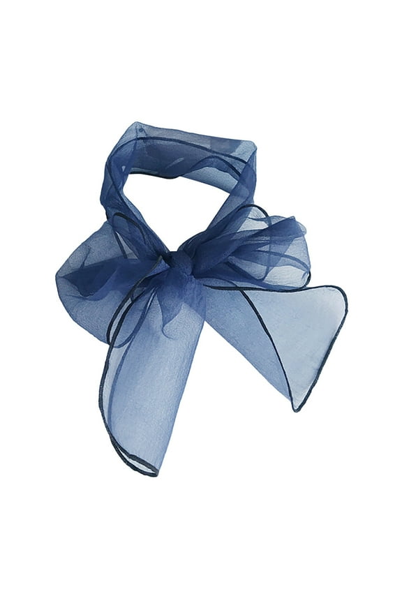 Scarf for Women Neck Small Feel Designs Silk Head Scarf Vintage Ladies Elegant Satin Scarf Shawl Scarf Navy