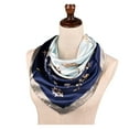 thumbnail image 1 of Prolriy Scarf for Women Printed Silk Bandanas Women Headband Feeling Scarves Scarf Flower Scarf Womens Scarf Navy One Size, 1 of 8