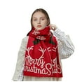 thumbnail image 1 of Prolriy Scarf for Women Scarf Woolen Scarf Christmas and Knitted Thick Cute Warm Red Fawn Scarf Womens Scarf Red, 1 of 6