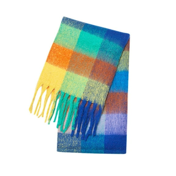 Prolriy Scarf for Women Thick Scarf Winter Fashion Warm Casual Long Tassel Unisex Scarf Shawl Scarf Womens Scarf Green