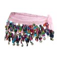 thumbnail image 1 of Prolriy Sequin Fringe Wrap Skirts for Women, Women's Carnival Sequin Tassel Waist Chain Hip Scarf Performance Belt Waist Cover Belts for Women Red3, 1 of 3