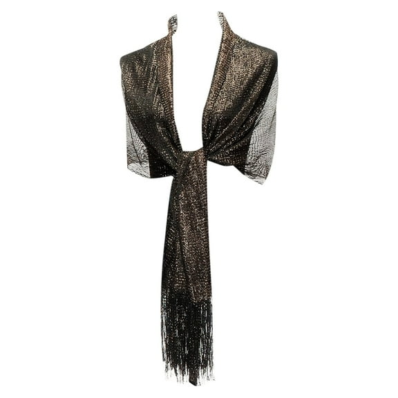 Prolriy Shawls and Wraps for Evening Dresses Shawl Wrap Fringe Weddings Evening Causal Scarfs for Women Shawl Wraps for Women Black