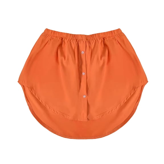 Prolriy Shirt Extender for Women, Women Lower Shirt Womens Extensions Top All Bottom Layering Waist with Elastic Shirt Extension Layering Top Bottom Skirts for Women Red S