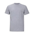 thumbnail image 1 of Prolriy Shirts for Men, Mens Summer Solid Round Neck Short Sleeve T Shirt Tops Mens Shirts Grey XXXXL, 1 of 3