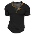 thumbnail image 1 of Prolriy Shirts for Men New Men's Versatile Summer Short Sleeved Shirt Casual Men's T Shirt Mens Shirts Black S, 1 of 2