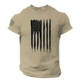 thumbnail image 1 of Prolriy Shirts for Men Summer Men's US Flag Logo Casual Fitness 3D Printed Short Sleeved T Shirt Mens Shirts Khaki M, 1 of 2