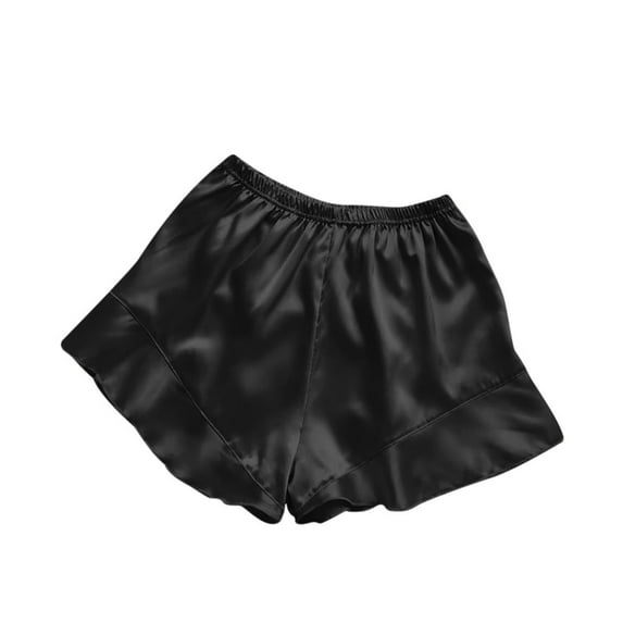 Prolriy Silk Pajamas for Women, Women's Fashion Casual Pajama Shorts Comfortable Pajama Pants Pajama Shorts for Women, Womens Pajamas Black L