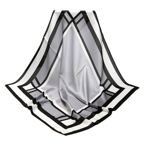 Prolriy Silk Scarf Gift Women Scarf Coverage Sets Protective Headband Wrap Multi-Purpose Bandana Scarf Satin Scarf for Women Black