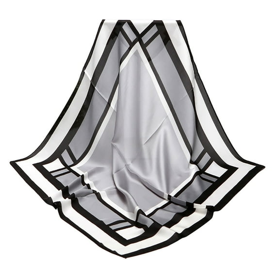 Prolriy Silk Scarf Gift Women Scarf Coverage Sets Protective Headband Wrap Multi-Purpose Bandana Scarf Satin Scarf for Women Black