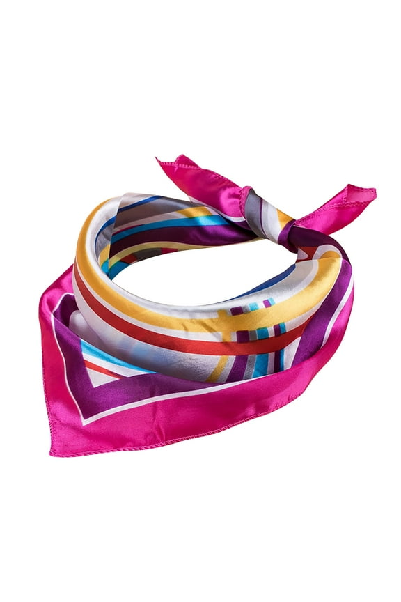 Silk Scarf Wrap Scarf Sets Bandana Multi-Purpose Women Coverage Headband Protective Gift Scarf Satin Scarf for Women E