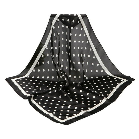 Prolriy Silk Scarf for Women Bandana Scarf Women Gift Protective Headband Multi-Purpose Sets– Coverage Wrap Scarf Neckerchief Satin Scarf Black