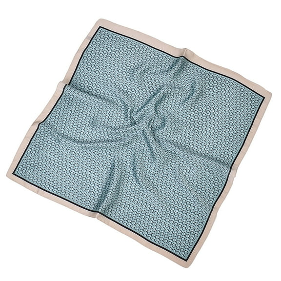 Prolriy Silk Scarf for Women, Womens Silk Like Headtop for Polka Dot Print Large Square Satin Headscarf Wraps Neckerchief Satin Scarf Blue