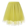 thumbnail image 1 of Prolriy Skirts for Women, Womens Pleated Knee Length Skirt Adult Tutu Dancing Skirt Women's Skirts Yellow XXXL, 1 of 2
