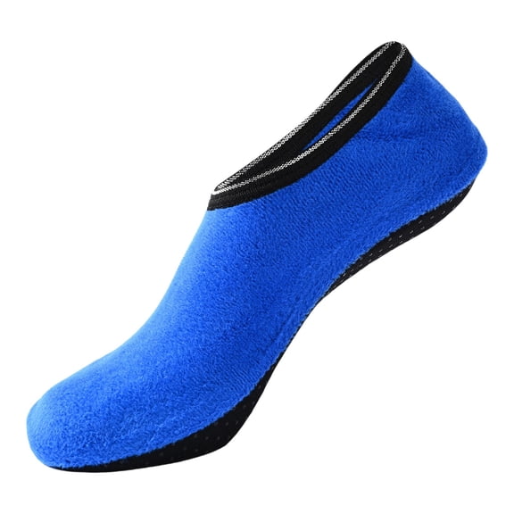 Prolriy Slipper Socks for Women Autumn and Winter Padded and Thickened Floor Socks Ladies Solid Colour Non Flannel Adult Children Non Carpet Socks Sets Womens Socks Blue XXL