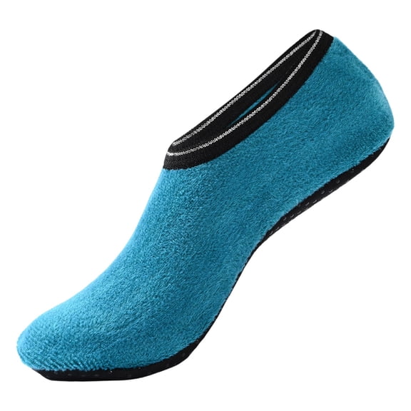 Prolriy Slipper Socks for Women Autumn and Winter Padded and Thickened Floor Socks Ladies Solid Colour Non Flannel Adult Children Non Carpet Socks Sets Womens Socks Sky Blue XXL