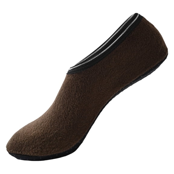 Prolriy Slipper Socks for Women Autumn and Winter Padded and Thickened Floor Socks Ladies Solid Colour Non Flannel Adult Children Non Carpet Socks Sets Womens Socks Coffee L