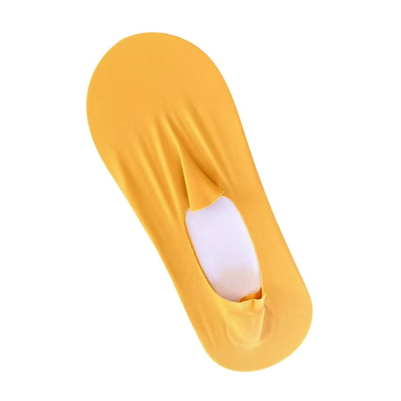 Prolriy Socks for Women 1 Pairs Women's Solid Ice Silk Socks Breathable Socks Non Slip Socks Low Socks Womens Socks Yellow One Size