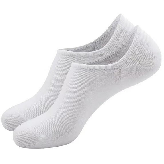 Prolriy Socks for Women No Show Socks for Women, Women's Cotton Socks Non Slip Socks Womens Socks White