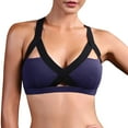 thumbnail image 1 of Prolriy Sports Bras for Women Fitness Beautiful Hot Yoga Bra Back Plug Cell Phone Pocket Yoga Bra Sports Bra Athletic Gym Workout Tops for Women, Womens Tops Dark Blue L, 1 of 4