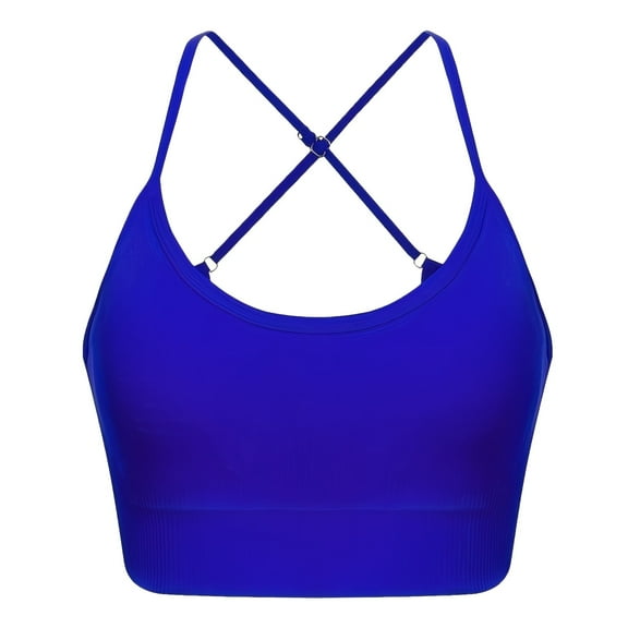 Prolriy Sports Bras for Women Large Bust Women's Belt Sports Bra Gathered with A Back Bra Womens Bras Blue XS