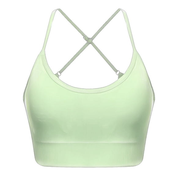 Prolriy Sports Bras for Women Large Bust Women's Belt Sports Bra Gathered with A Back Bra Womens Bras Green XS