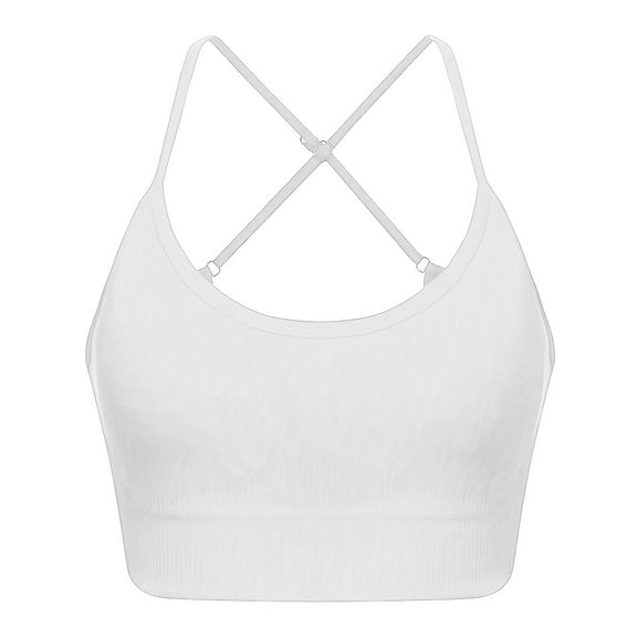 Prolriy Sports Bras for Women Large Bust Women's Belt Sports Bra Gathered with A Back Bra Womens Bras White XS