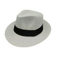 thumbnail image 1 of Prolriy Straw Hats for Men Unisex Men Women Panama Wide Brim Hats Aldult Jazz Hat Top Hat Sun Hats for Women White One Size, 1 of 7