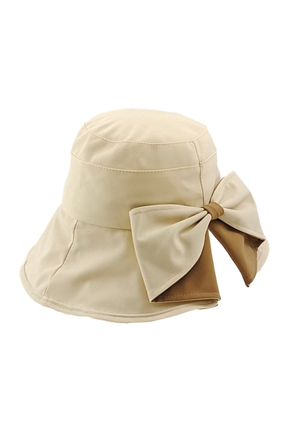 Sun Hats for Women Split Fisherman Hat Versatile Fisherman Hat Trendy Cotton Cloth Back Split Bow Fashionable Casual Sun and Sunshade Hat Beach Hat Beach Hats for Women Beige M