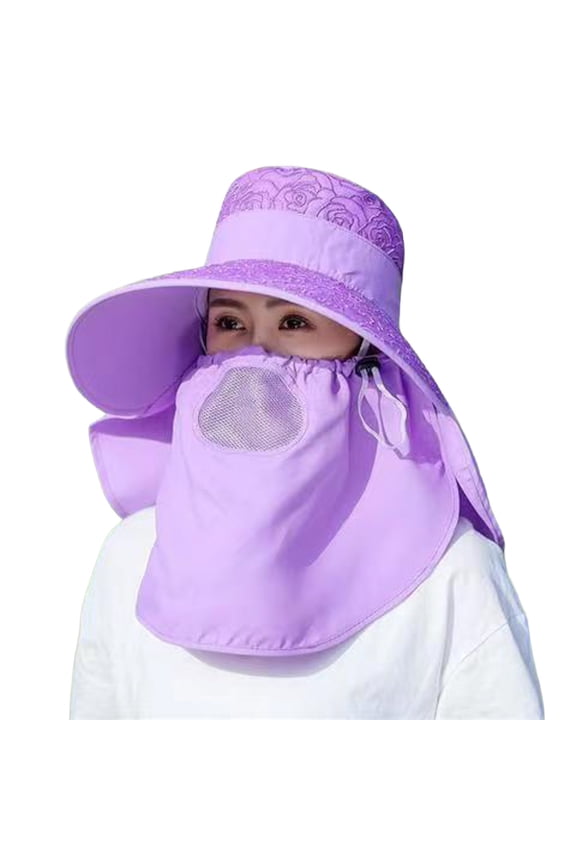 Sun Hats for Women Women Summer Sun Hat Women Adjustable Summer Anti Outdoor Riding Large Hat Sun Visor Protective Hat Beach Hats for Women Purple