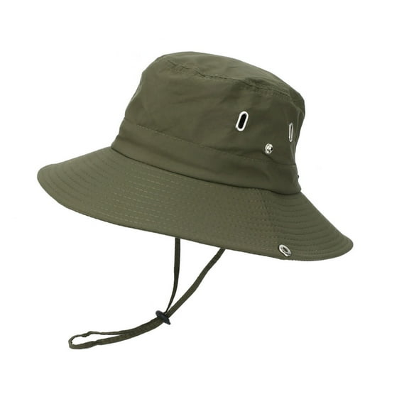 Prolriy Sun Hats for Men Bucket Hat Wide Brim Sun Hat Boonie Hats Fishing Hiking Outdoor Hats for Men and Women Mens Hats Army Green