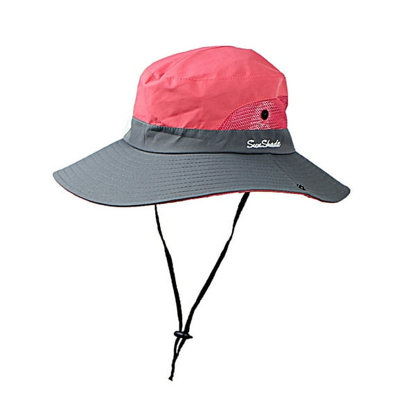 Prolriy Sun Hats for Women Hats Foldable Womens Ponytail Sun Cap Wide Hole Hat Mesh Baseball Caps Beach Hats for Women Hot Pink
