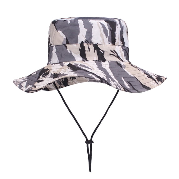 Prolriy Sun Hats for Women Mesh Fishing Bucket Summer Drying Hat Fashion Boonie Hat Sun Baseball Caps Hats for Men Grey
