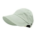 thumbnail image 1 of Prolriy Sun Hats for Women Outdoor Hollow Top Sun Hat Women's Outdoor Hollow Top Wide Brim Sun Hat Beach Hats for Women Mint Green, 1 of 3