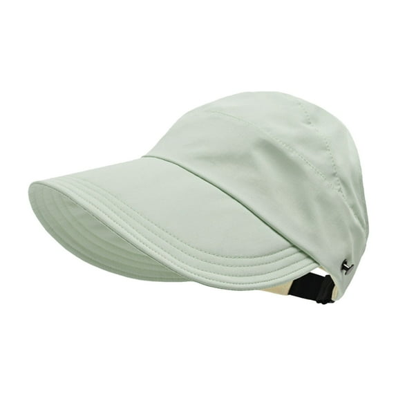 Prolriy Sun Hats for Women Outdoor Hollow Top Sun Hat Women's Outdoor Hollow Top Wide Brim Sun Hat Beach Hats for Women Mint Green