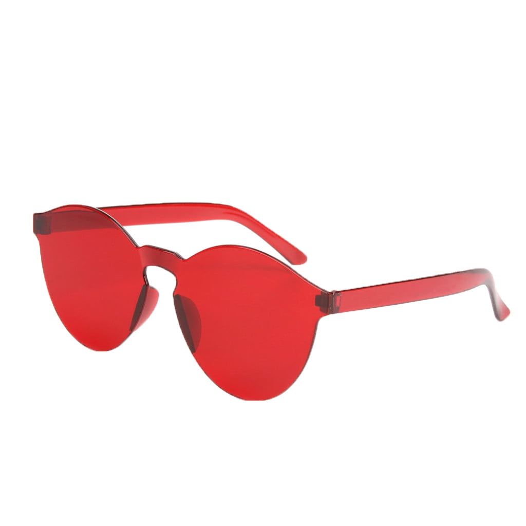 Prolriy Sunglasses Womens Frameless Transparent Glasses Europe and