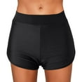 thumbnail image 1 of Prolriy Swim Shorts Women Beach Shorts Bottom Swim Bikini High Swim Bikini Running Bottoms Beach Shorts Swimwear Women Briefs Waist Swimwears Tankinis Set Swim Shorts for Women Black XXL, 1 of 2