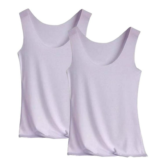 Prolriy Tank Tops for Women, Women's 2Pc Summer Ice Vest Wear A Base Shirt Womens Tops Summer Tops for Women Trendy Grey XXXL