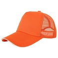 thumbnail image 1 of Prolriy Toddler Hat Children's Solid Color Net Cap Student's Baseball Cap Sun Visor Cap Peaked Cap Baby Hat Orange, 1 of 7
