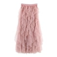 thumbnail image 1 of Prolriy Tulle Skirts for Women Casual Womens Comfortable Tulle High Waist Pleated Tutu Skirt Ladies Midi Skirt Women's Skirts Pink One Size, 1 of 8