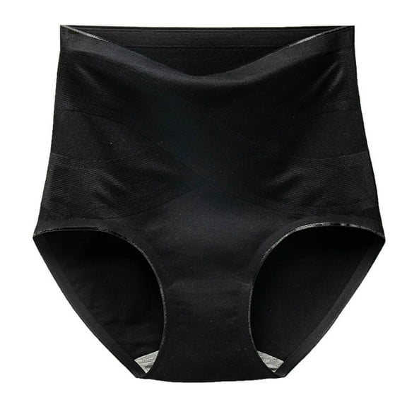 Prolriy Tummy Control Underwear for Women, Women's High Waist Belly Lifting Hip Breathable High Elastic Women's Underwear Black L