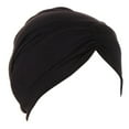 thumbnail image 1 of Prolriy Turbans for Women Cancer Head Hat Cap Ethnic Floral Hair Cover Wrap Turban Headwear Turban Cap Pleated Hat Head Wraps Hats for Women Black One Size, 1 of 4