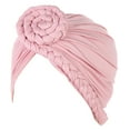 thumbnail image 1 of Prolriy Turbans for Women Braid Turban Hats Hat Cap Hair Bonnet Head Scarf Wrap Cover Head Wraps Hats for Women Pink, 1 of 4